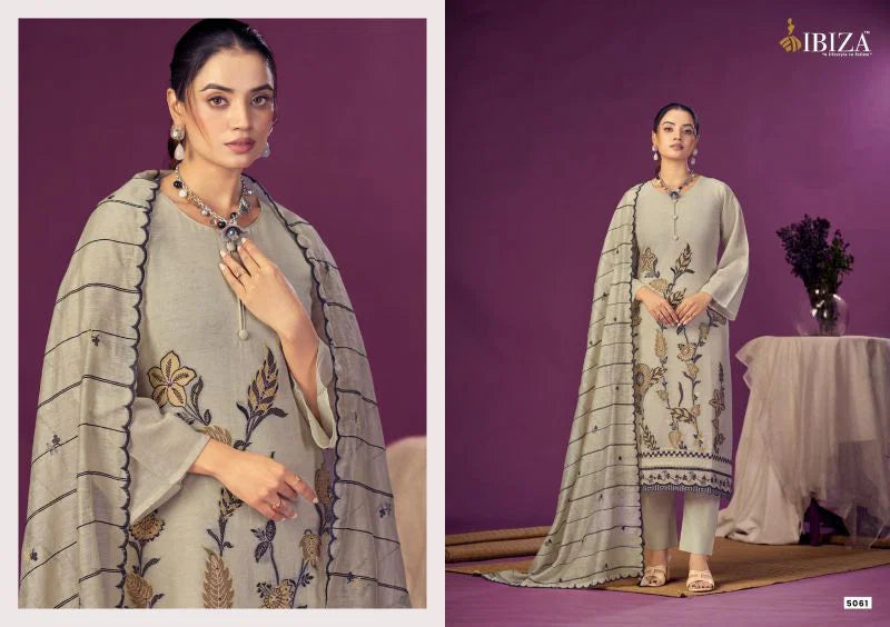 Ibiza Awesome Linen Jacquard Embroidered Salwar Kameez Collection