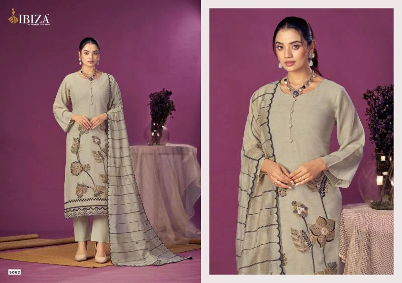 Ibiza Awesome Linen Jacquard Embroidered Salwar Kameez Collection