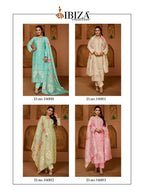 Ibiza Exclusive Linen Jacquard Digital Prints With Handworked Salwar Kameez