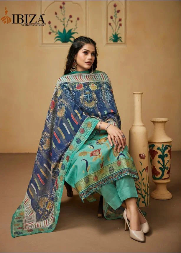 Ibiza Fashion Story Gucci Silk Digital Printed Salwar Kameez