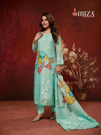 Ibiza Florenza Linen Jacquard Digital Print Handwork Salwar Kameez
