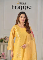 Ibiza Frappe Linen Jacquard Digital Printed Salwar Kameez