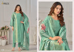 Ibiza Frappe Linen Jacquard Digital Printed Salwar Kameez