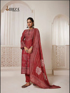 Ibiza Hanar Simar Muslin Digital Printed Salwar Kameez Full Catalog available at wholesale rate.