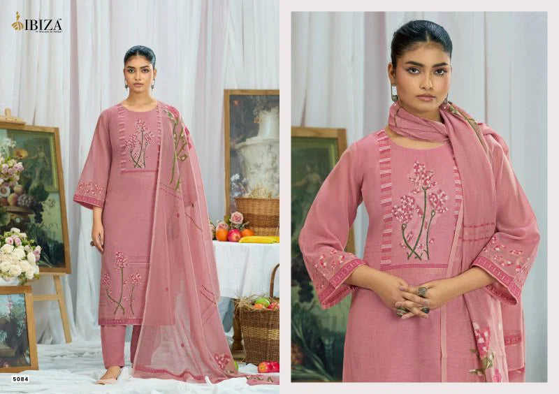 Ibiza Haneen Linen Cotton Embroidered Salwar Kameez