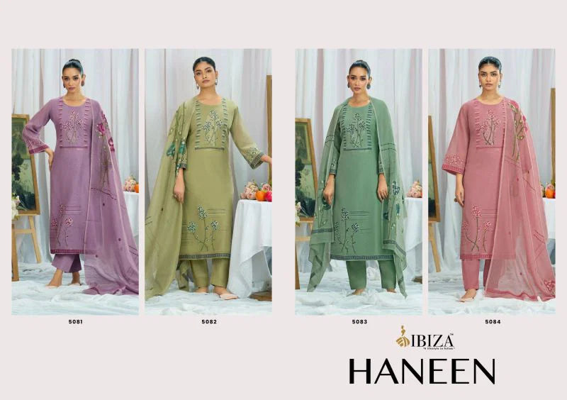 Ibiza Haneen Linen Cotton Embroidered Salwar Kameez