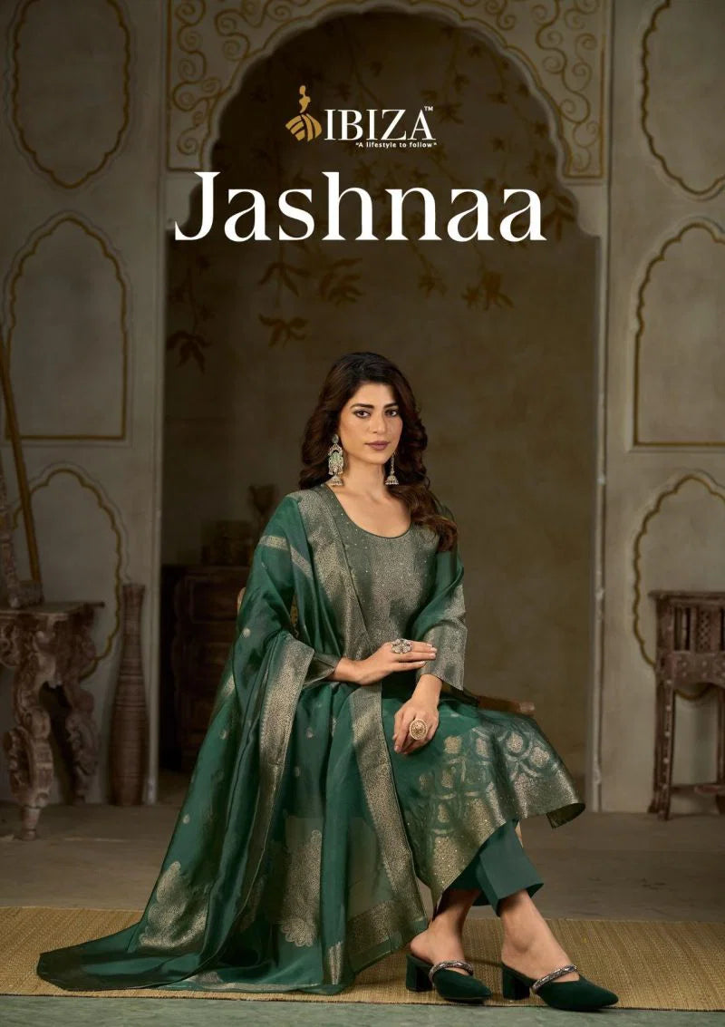 Ibiza Jashnaa Banglory Silk Jacquard With Handwork Salwar Kameez
