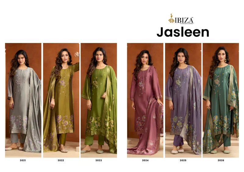 Ibiza Jasleen Banglory Silk Jacquard With Work Salwar Kameez