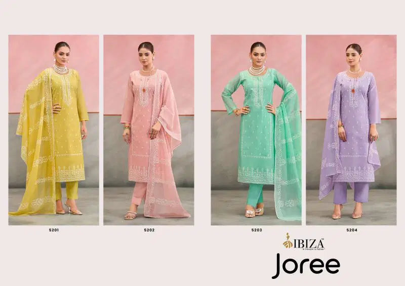 Ibiza Joree Mal Cotton Laser Cut Worked Salwar Kameez Collection