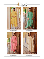Ibiza Khanak Mul Chanderi Jacquard Handworked Salwar Kameez