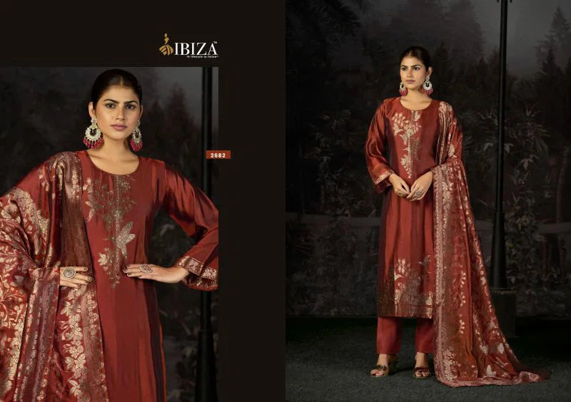 Ibiza Manali Banglory Silk With Handwork Designer Salwar Kameez