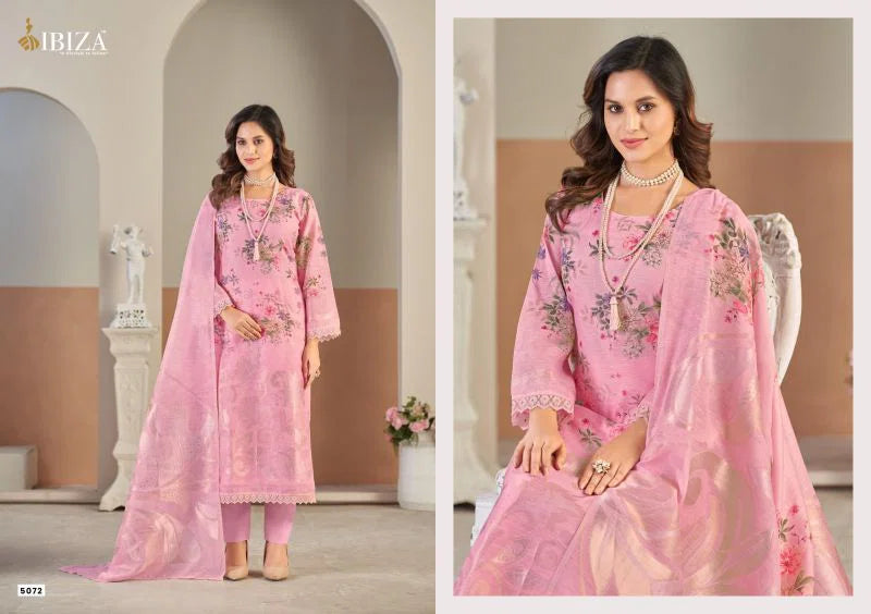 Ibiza Radin Linen Jacquard Digital Printed Salwar Kameez