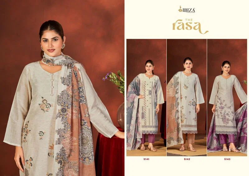 Ibiza Rasa Linen Jacquard Work Salwar Kameez Collection