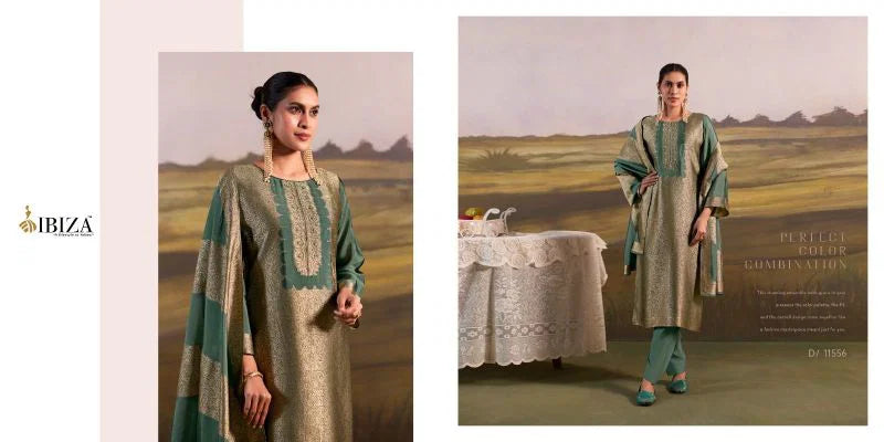 Ibiza Safari Banglory Silk With Handwork Designer Salwar Kameez