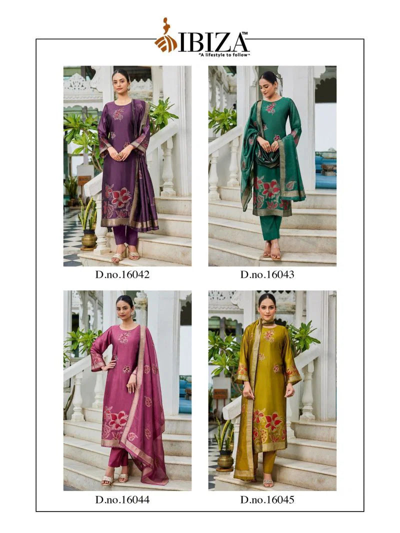 Ibiza Suroor 16042 Banglory Silk With Embroidery Work Salwar Kameez