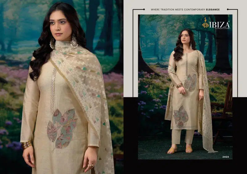 Ibiza Tareef Orgenic Cotton With Aplic Work Salwar Kameez Collection