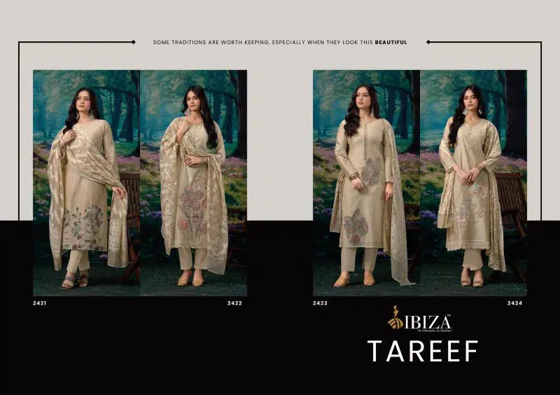 Ibiza Tareef Orgenic Cotton With Aplic Work Salwar Kameez Collection