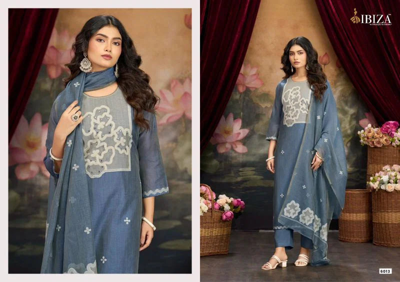 Ibiza Topaz Linen Cotton Handworked Salwar Kameez Collection