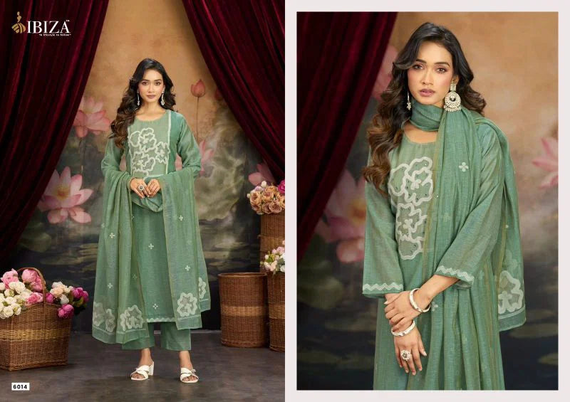 Ibiza Topaz Linen Cotton Handworked Salwar Kameez Collection
