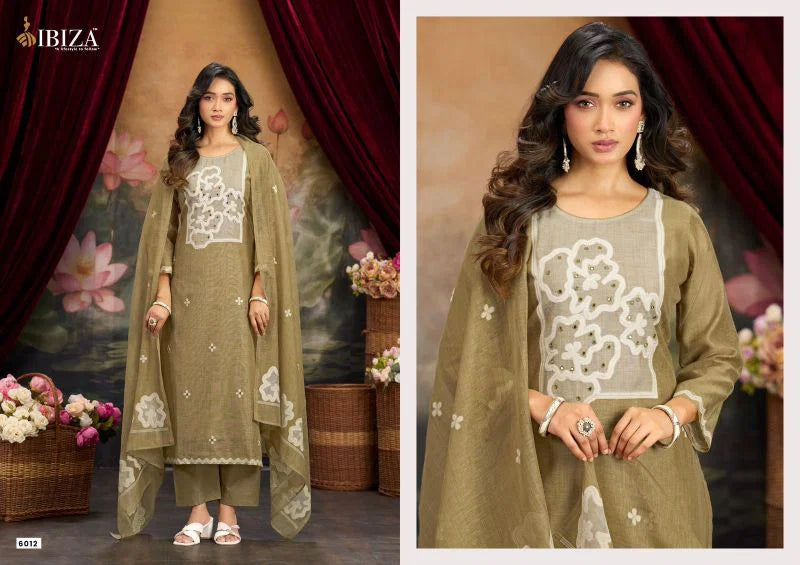 Ibiza Topaz Linen Cotton Handworked Salwar Kameez Collection