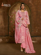 Ibiza Vesnavi Linen Jacquard Printed Embroidery Worked Salwar Kameez