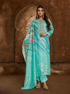 Ibiza Vesnavi Linen Jacquard Printed Embroidery Worked Salwar Kameez
