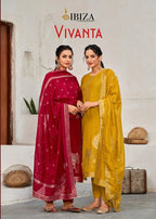 Ibiza Vivnata Banglory Silk Jacquard With Handwork Salwar Kameez