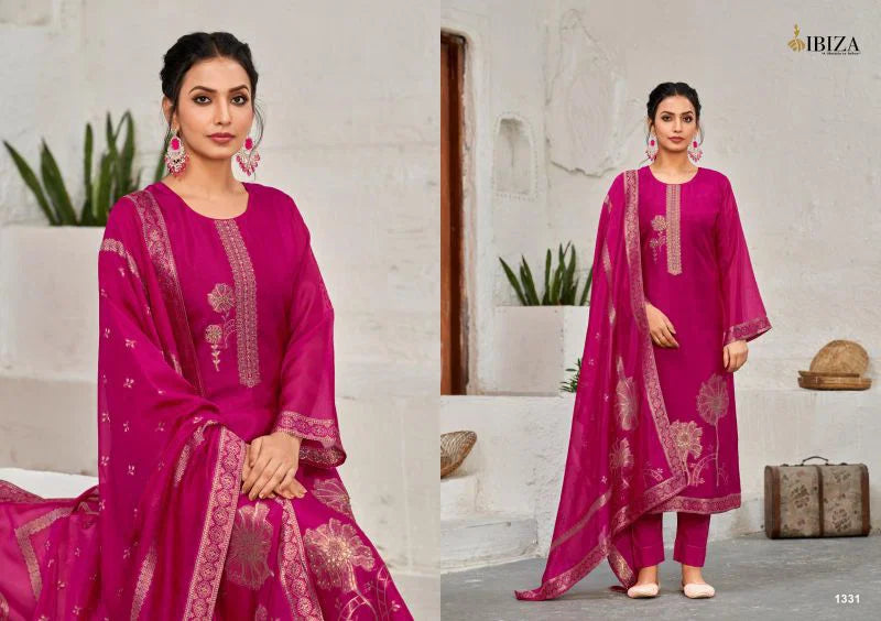 Ibiza Vivnata Banglory Silk Jacquard With Handwork Salwar Kameez