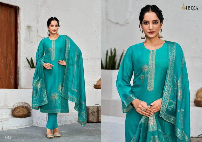 Ibiza Vivnata Banglory Silk Jacquard With Handwork Salwar Kameez