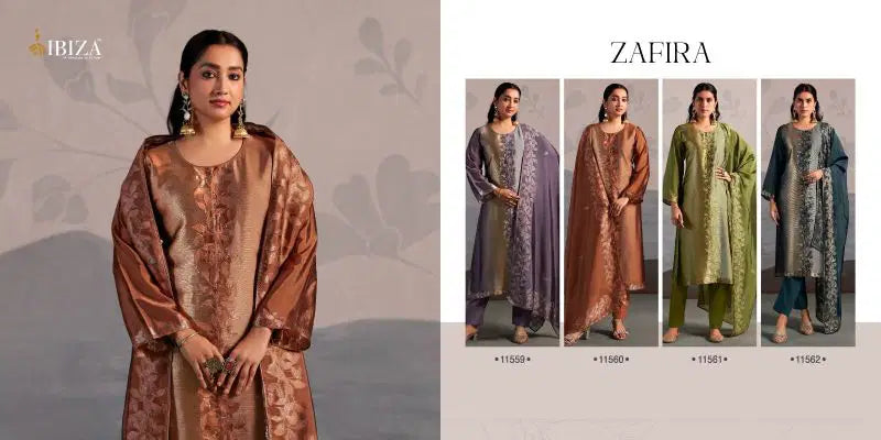 Ibiza Zafira Banglory Silk Jacquard With Handwork Salwar Kameez