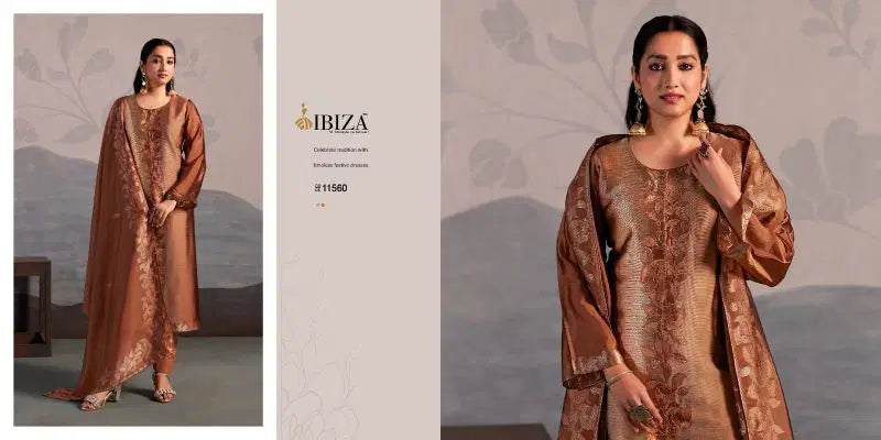 Ibiza Zafira Banglory Silk Jacquard With Handwork Salwar Kameez