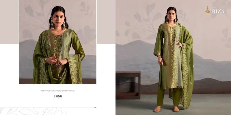 Ibiza Zafira Banglory Silk Jacquard With Handwork Salwar Kameez