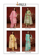 Ibiza Zarquash Pure Linen Jacquard Digital Printed Salwar Kameez