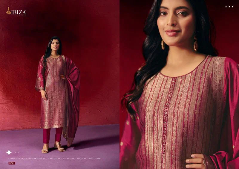 Ibiza Zeya Banglory Silk Jacquard With Work Salwar Kameez