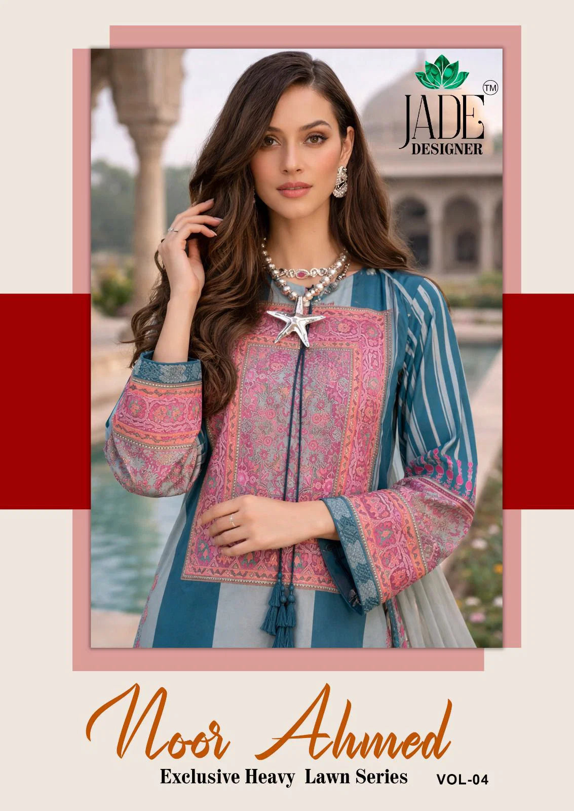 Jade Noor Ahmed Vol 4 lawn Cotton Karachi Dress Material
