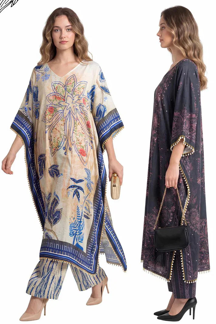 Jelite Kaftan Co Ord Set Value Addition Vol 6 Poly Feather Silk Kaftan Collection