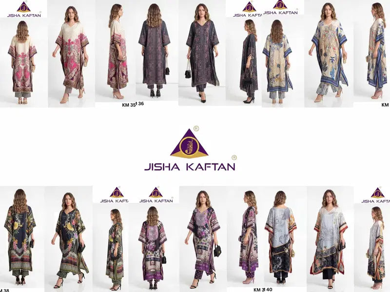 Jelite Kaftan Co Ord Set Value Addition Vol 6 Poly Feather Silk Kaftan Collection