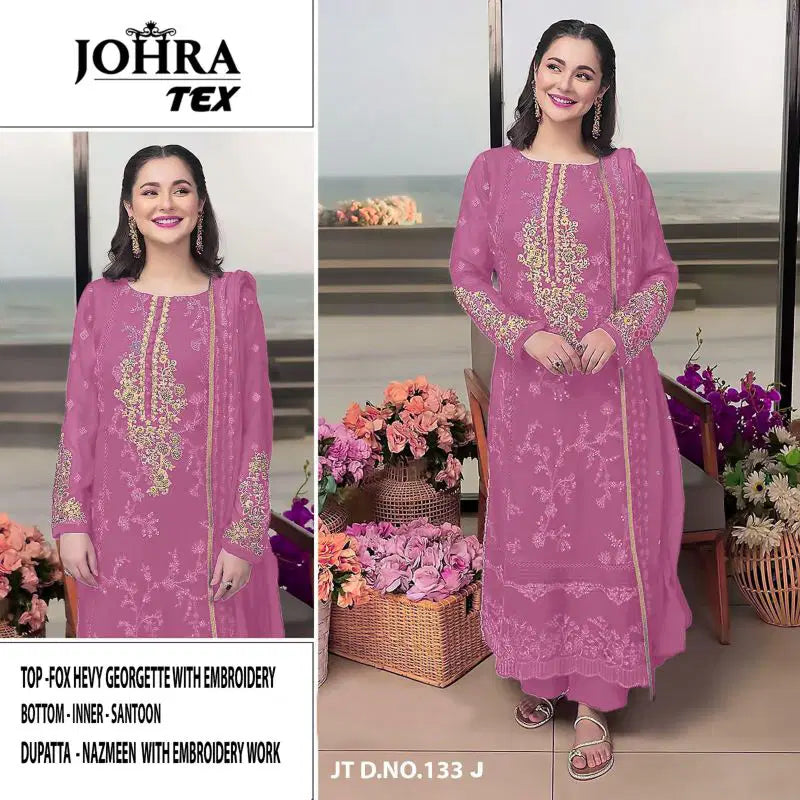 Johra Tex Jt 133 J Georgette Embroidered Pakistani Salwar Kameez