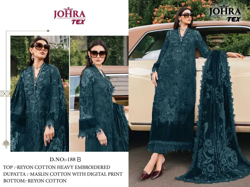 Johra Tex 188 B Rayon With Embroidered Work Pakistani Salwar Kameez