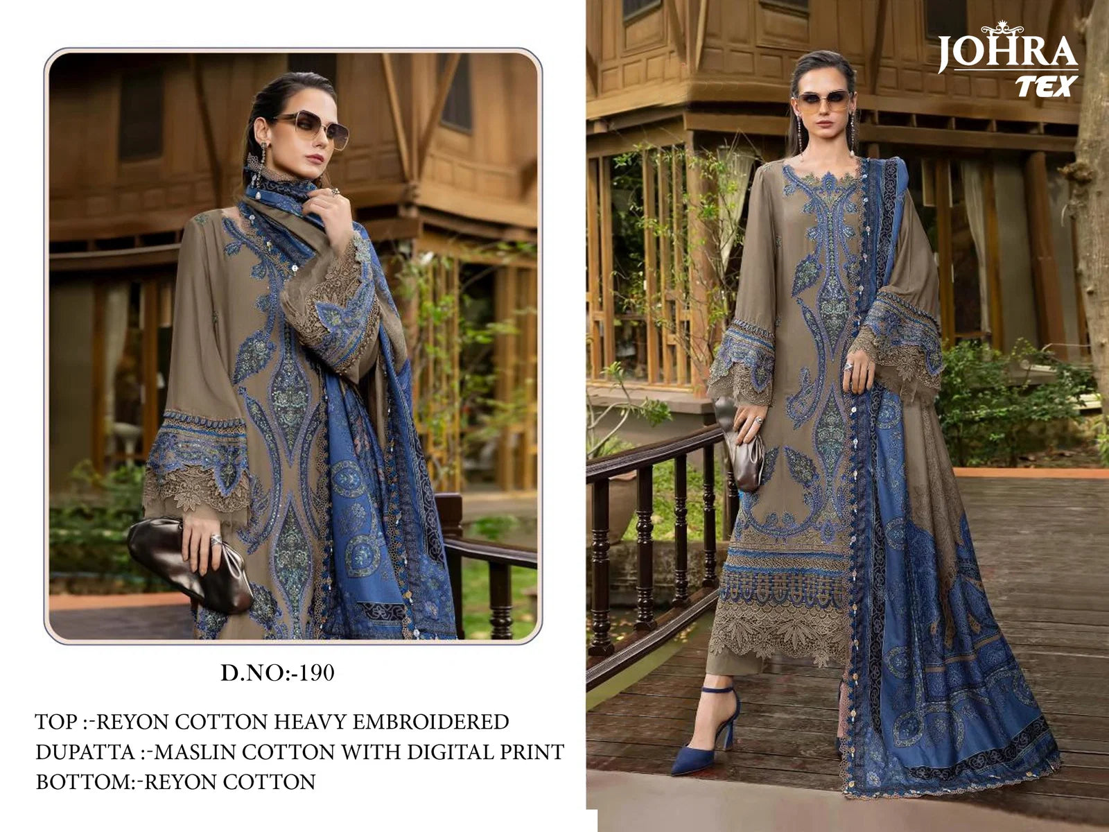 Johra Tex 190 Chiffon Dupatta Rayon Pakistani Salwar Kameez