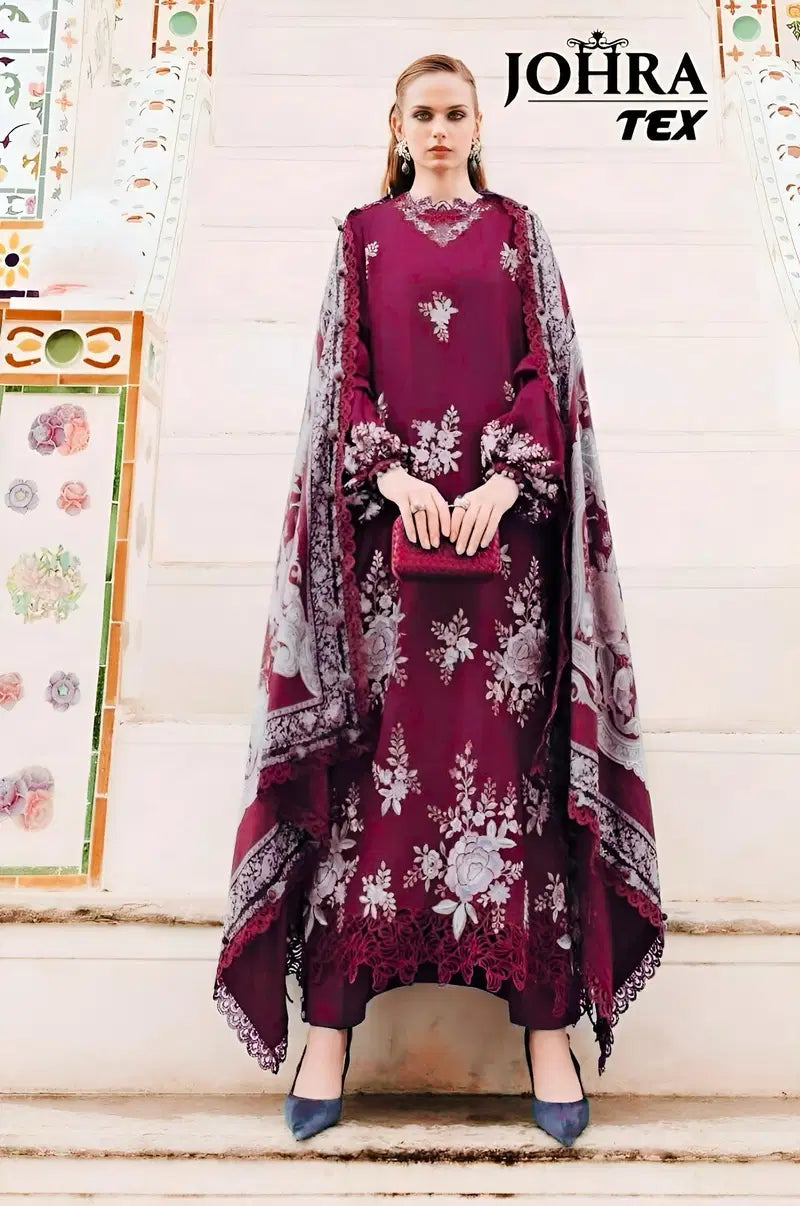 Johra Tex 194 B Rayon Cotton With Embroidered Pakistani Salwar Kameez Full Catalog available at wholesale rate.