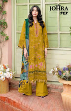 Johra Tex 195 B Cambric Cotton Embroidery Work Pakistani Salwar Kameez