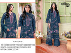 Johra Tex 195 D Cambric Cotton Embroidery Work Pakistani Salwar Kameez