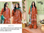 Johra Tex 195 Cambric Cotton Embroidery Work Pakistani Salwar Kameez