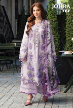 Johra Tex 198 A And B Cambric Cotton Heavy Embroidered Salwar Kameez