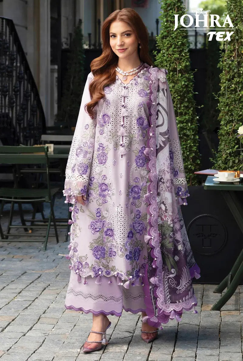 Johra Tex 198 A And B Cambric Cotton Heavy Embroidered Salwar Kameez