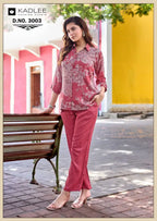 Kadlee Aaru Rayon Flex Printed Co Ord Set Collection