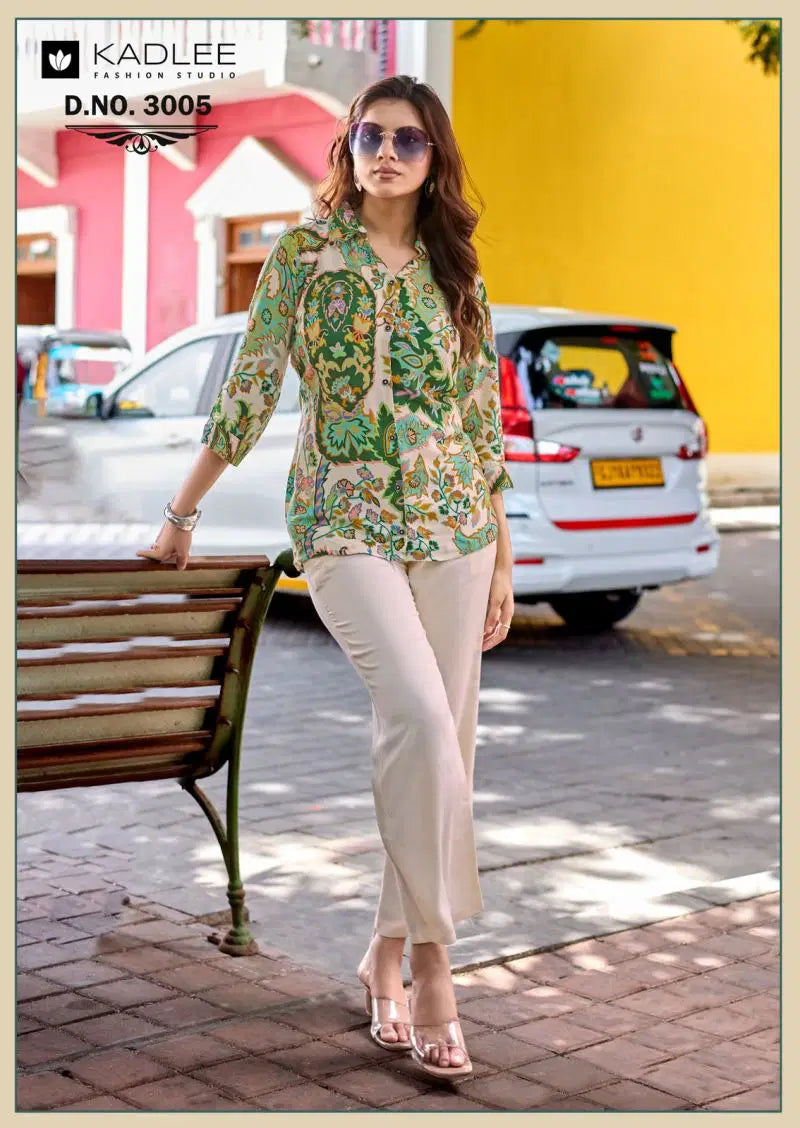 Kadlee Aaru Rayon Flex Printed Co Ord Set Collection