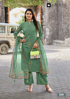 Kadlee Classy Look Rayon Printed Kurti With Bottom Dupatta