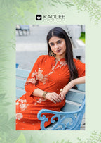 Kadlee Karnaee Rayon Printed Kurti With Bottom